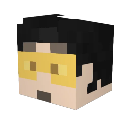 Liveye Minecraft avatar head, 3D render