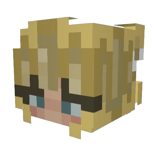 LiviTheLoser Minecraft avatar head, 3D render