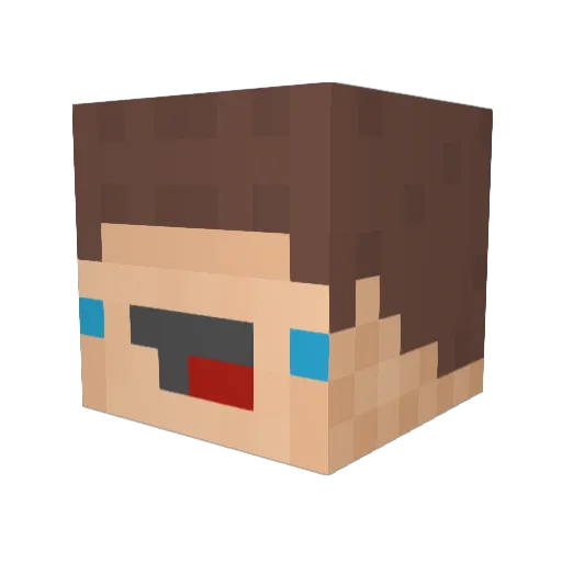 Livia24 Minecraft avatar head, 3D render
