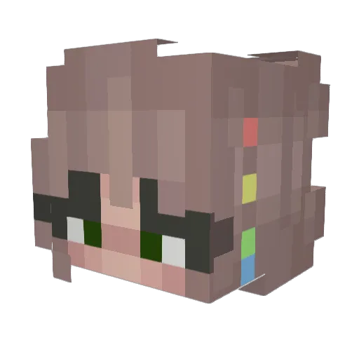 Livia50 Minecraft avatar head, 3D render