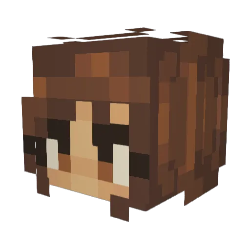 LiviaGF Minecraft avatar head, 3D render