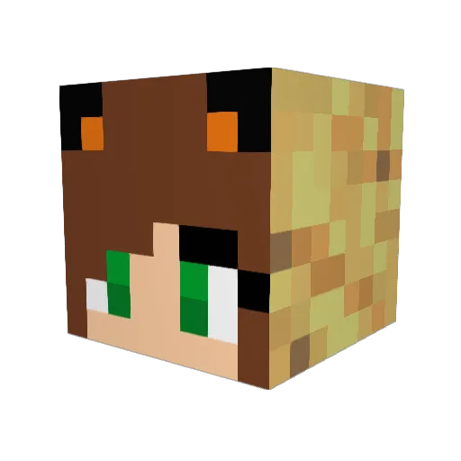 LiviaSiaa Minecraft avatar head, 3D render