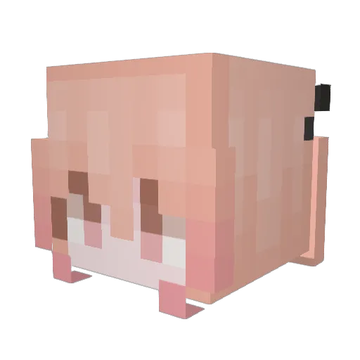 Livicron Minecraft avatar head, 3D render