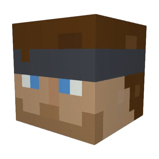 Livid64 Minecraft avatar head, 3D render