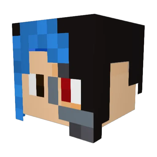 LividSpoon Minecraft avatar head, 3D render
