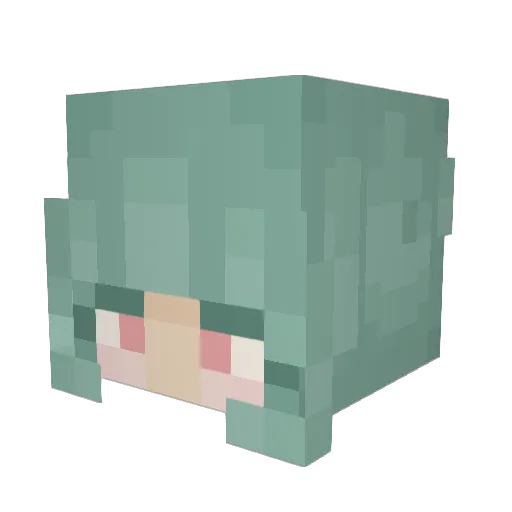 Lividiety Minecraft avatar head, 3D render