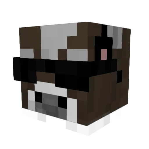 Lividmilky Minecraft avatar head, 3D render