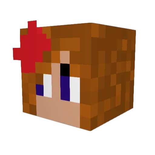 Livie97 Minecraft avatar head, 3D render