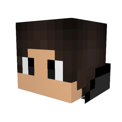 LivinReal Minecraft avatar head, 3D render
