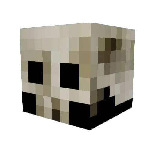 LivingEyes Minecraft avatar head, 3D render