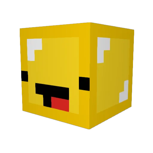 LivingGold Minecraft avatar head, 3D render