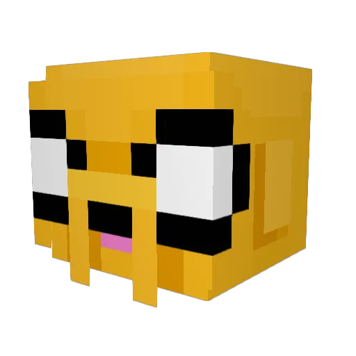 LivingTheMoment Minecraft avatar head, 3D render