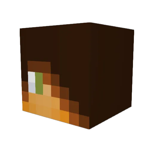 LivingWeirdo Minecraft avatar head, 3D render