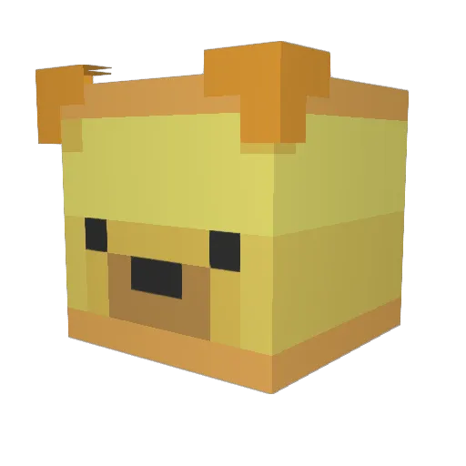 Living_ROCK_ Minecraft avatar head, 3D render