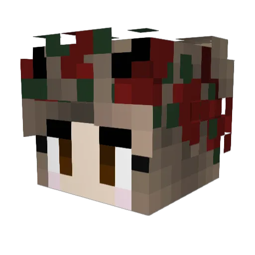 Living_Rose Minecraft avatar head, 3D render