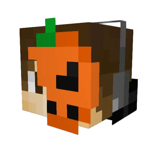 Livins Minecraft avatar head, 3D render
