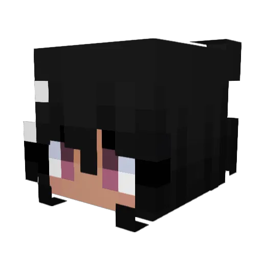 Livkaaa Minecraft avatar head, 3D render