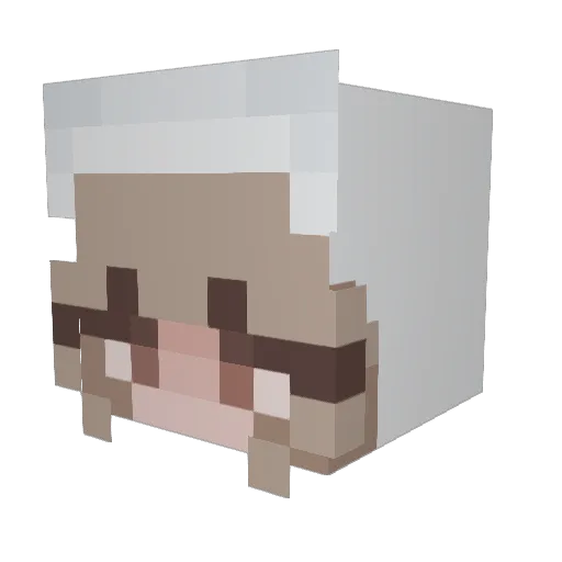 Livletx Minecraft avatar head, 3D render