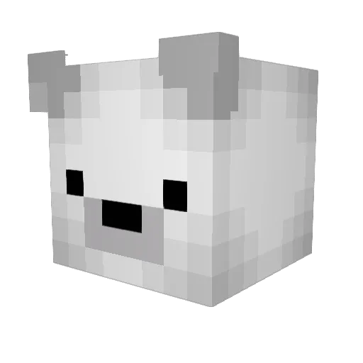 Livsnjutare Minecraft avatar head, 3D render