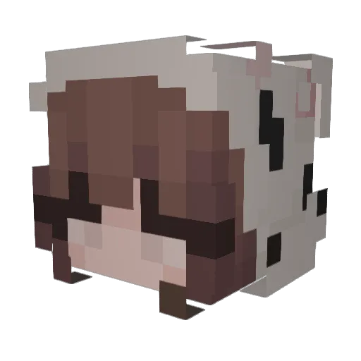 Livvymoo_ Minecraft avatar head, 3D render