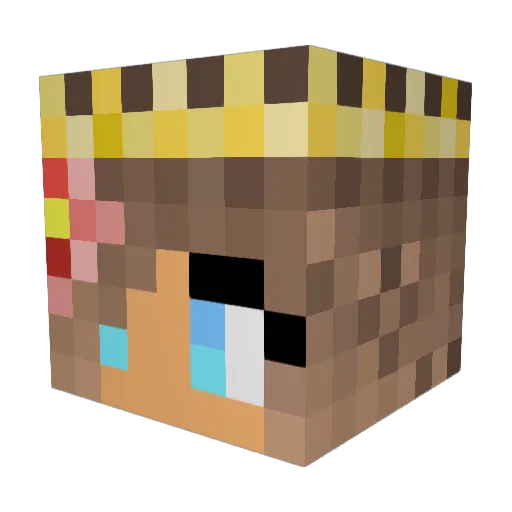 Livypiggy123 Minecraft avatar head, 3D render