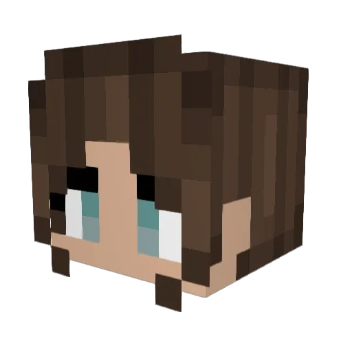Liwaaaa Minecraft avatar head, 3D render
