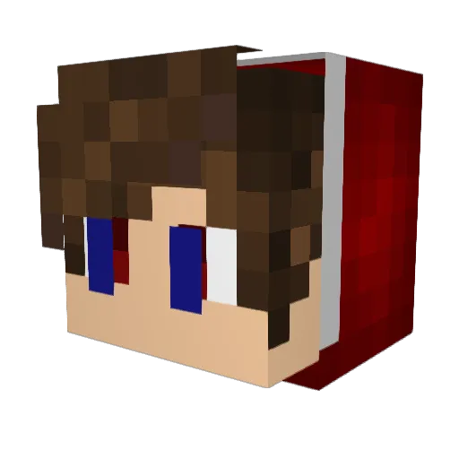 Lix28 Minecraft avatar head, 3D render