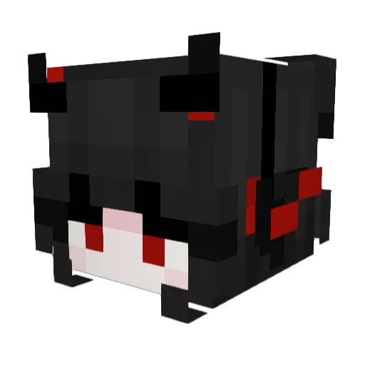 Lixiee Minecraft avatar head, 3D render