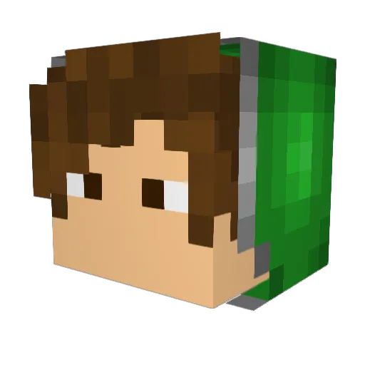 Lixiso Minecraft avatar head, 3D render