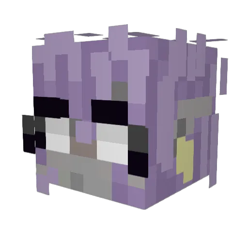 LixlyX Minecraft avatar head, 3D render