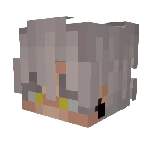 Lixpm Minecraft avatar head, 3D render