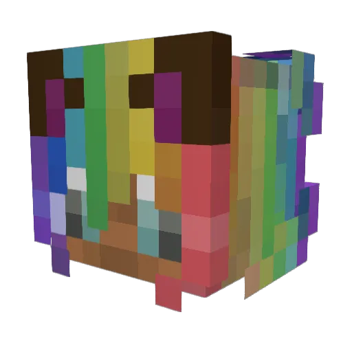 Lixr0m_ Minecraft avatar head, 3D render
