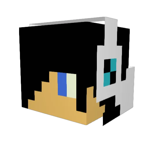 Lixsan Minecraft avatar head, 3D render