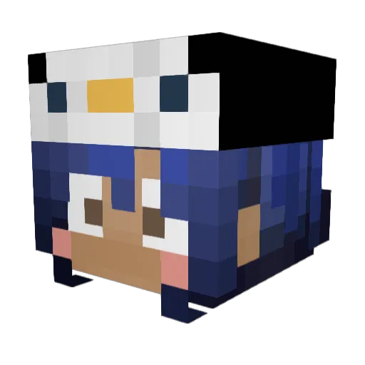 Lixx3 Minecraft avatar head, 3D render