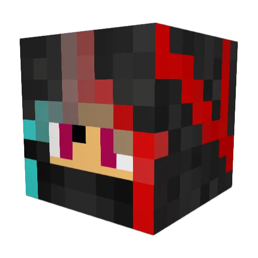 Lixyexe Minecraft avatar head, 3D render