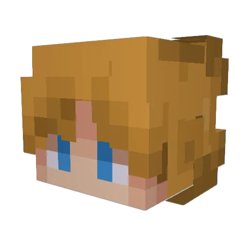 LixyyTV Minecraft avatar head, 3D render
