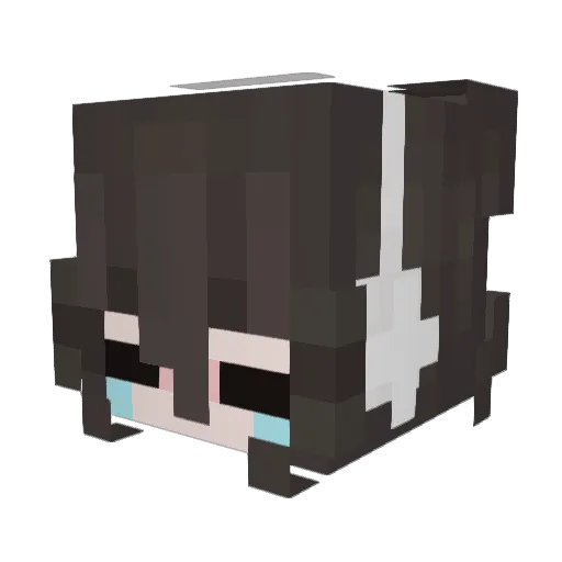 LiyaShyu Minecraft avatar head, 3D render