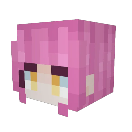 LiyoP Minecraft avatar head, 3D render