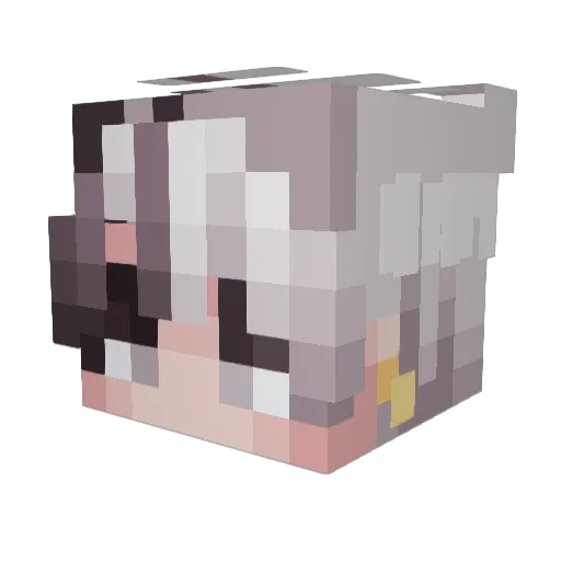 Liyths Minecraft avatar head, 3D render