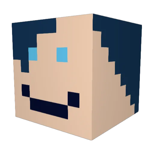 Liyummm Minecraft avatar head, 3D render