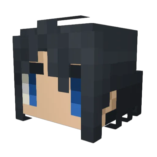Liz00 Minecraft avatar head, 3D render