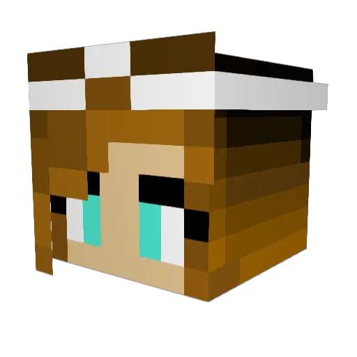 Liz4999 Minecraft avatar head, 3D render