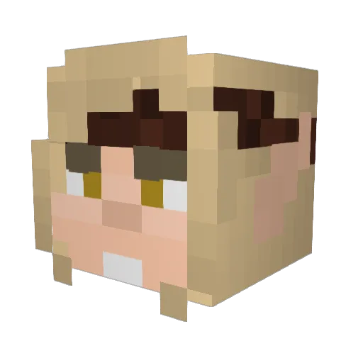 LizNitra Minecraft avatar head, 3D render