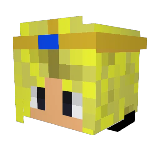 Liz_B Minecraft avatar head, 3D render