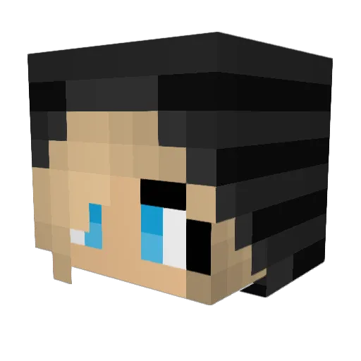 Liza83 Minecraft avatar head, 3D render