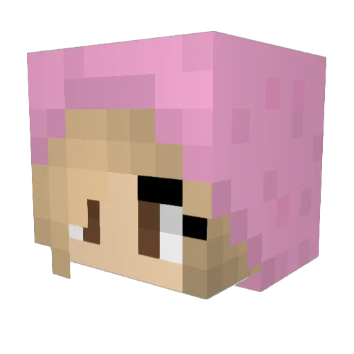 LizaGrey Minecraft avatar head, 3D render