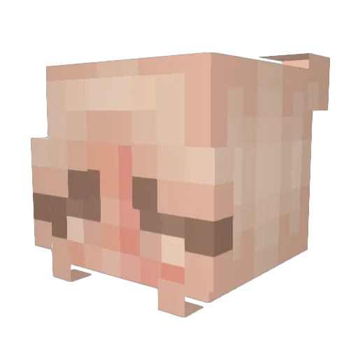 LizaLOL Minecraft avatar head, 3D render