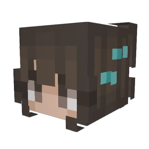 LizaMC Minecraft avatar head, 3D render
