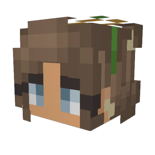 Liza_Maria Minecraft avatar head, 3D render