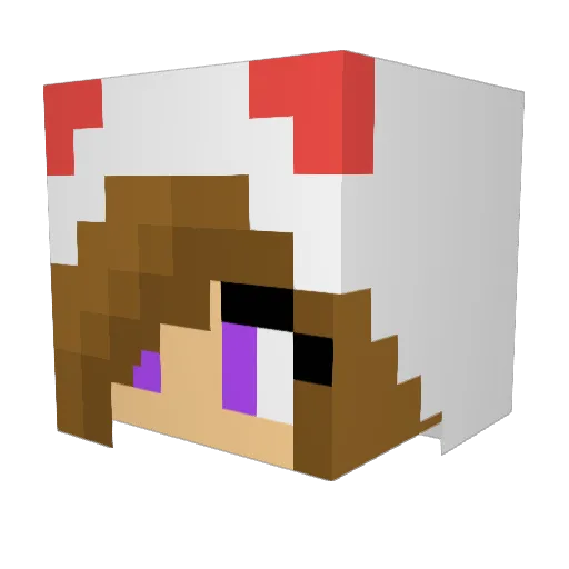 Lizahri Minecraft avatar head, 3D render